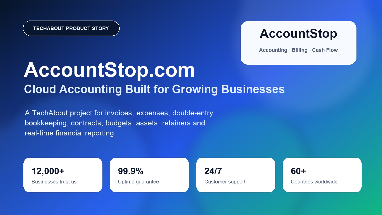 AccountStop.com: TechAbout's cloud accounting project for growing businesses