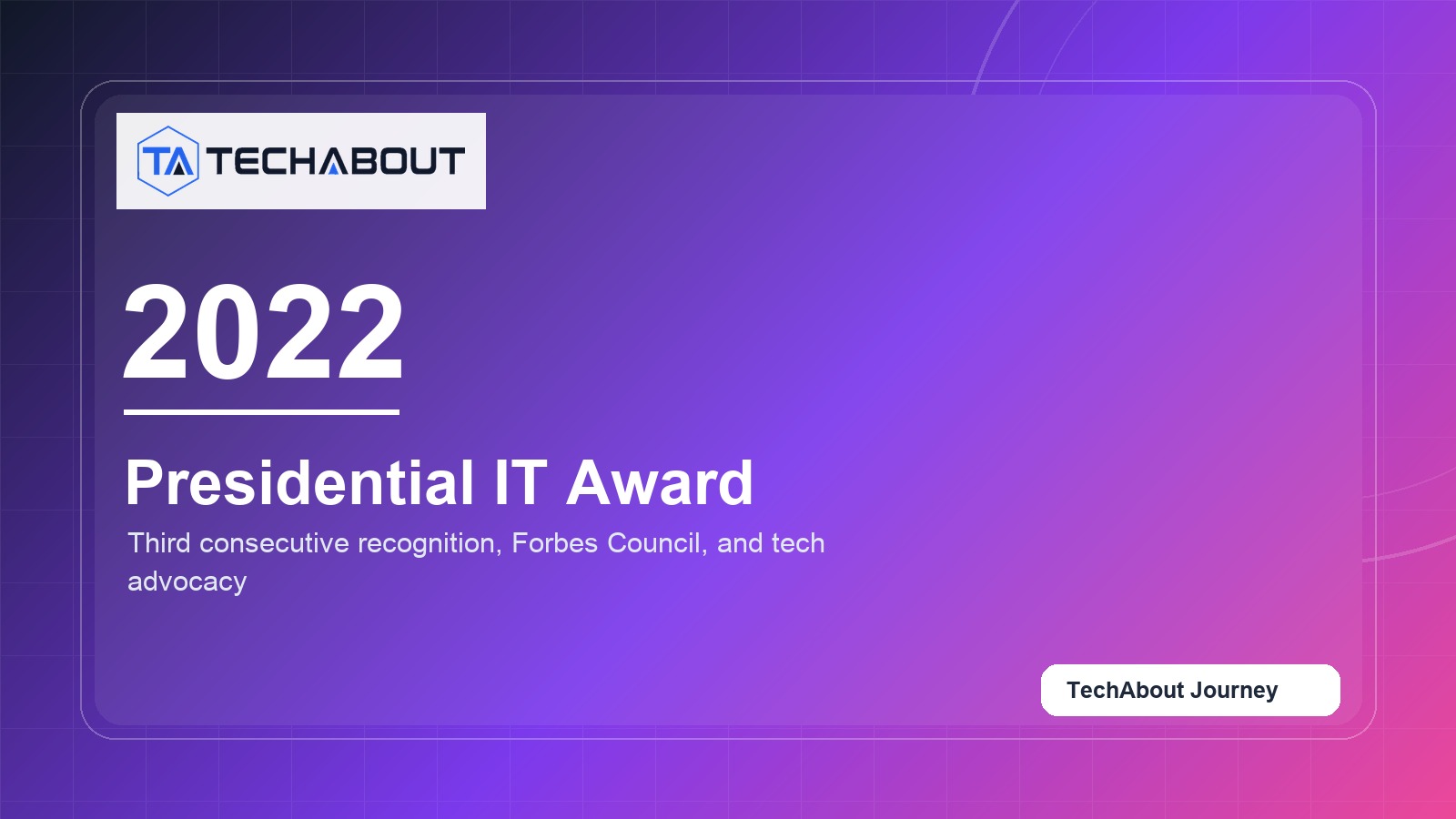 2022: Presidential IT Award, Forbes Council, and global credibility