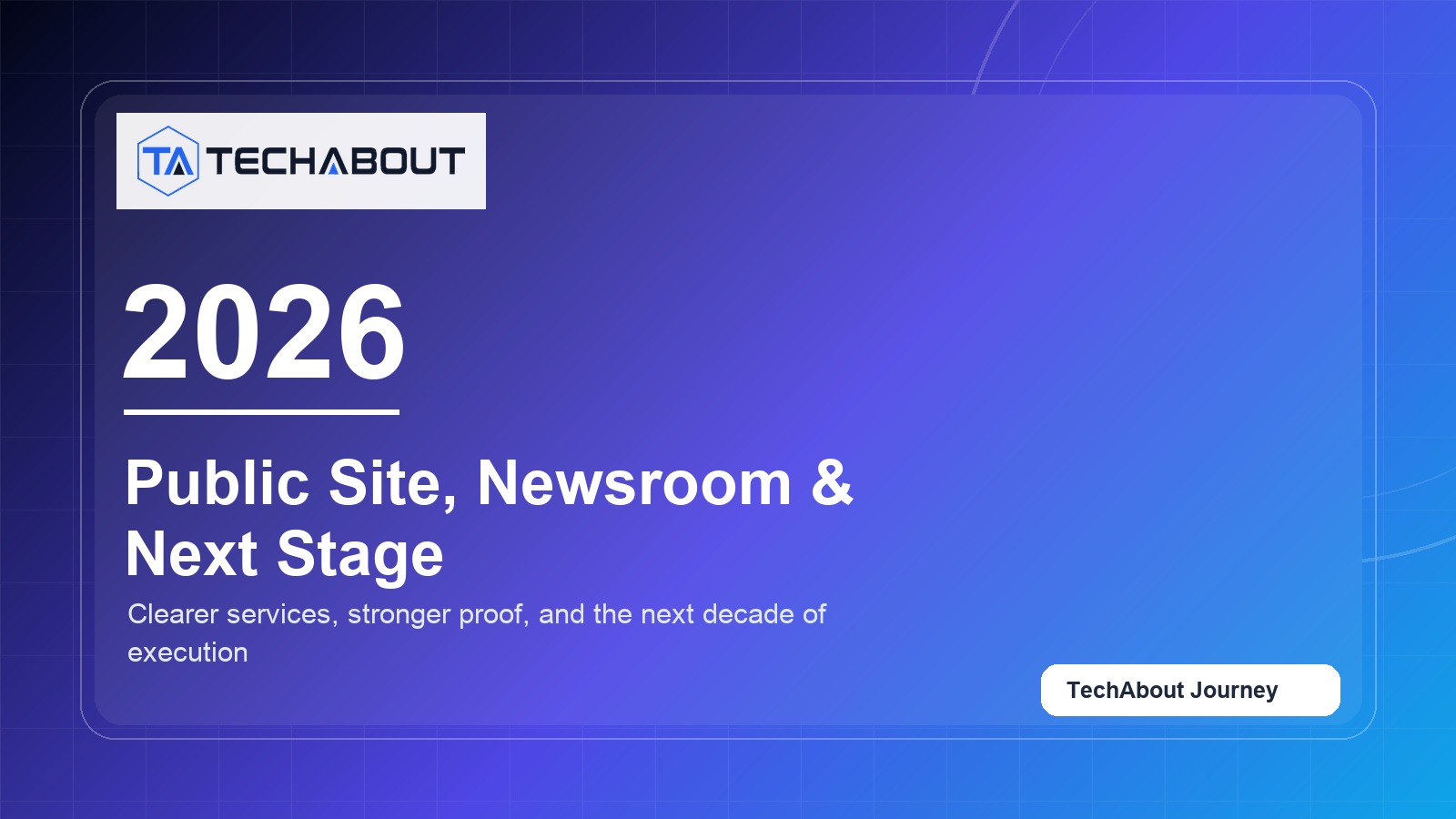 2026: Public site, newsroom, and the next stage of TechAbout