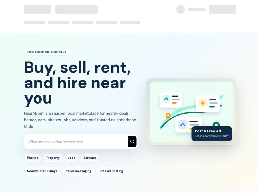 NearAbout homepage