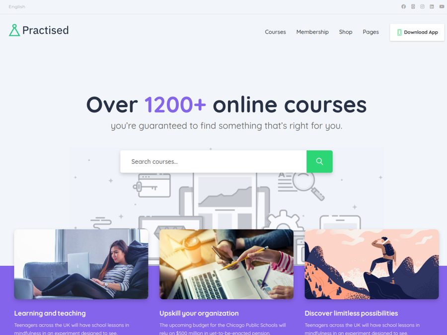 practised.com homepage