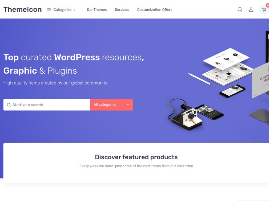 themeicon.com homepage