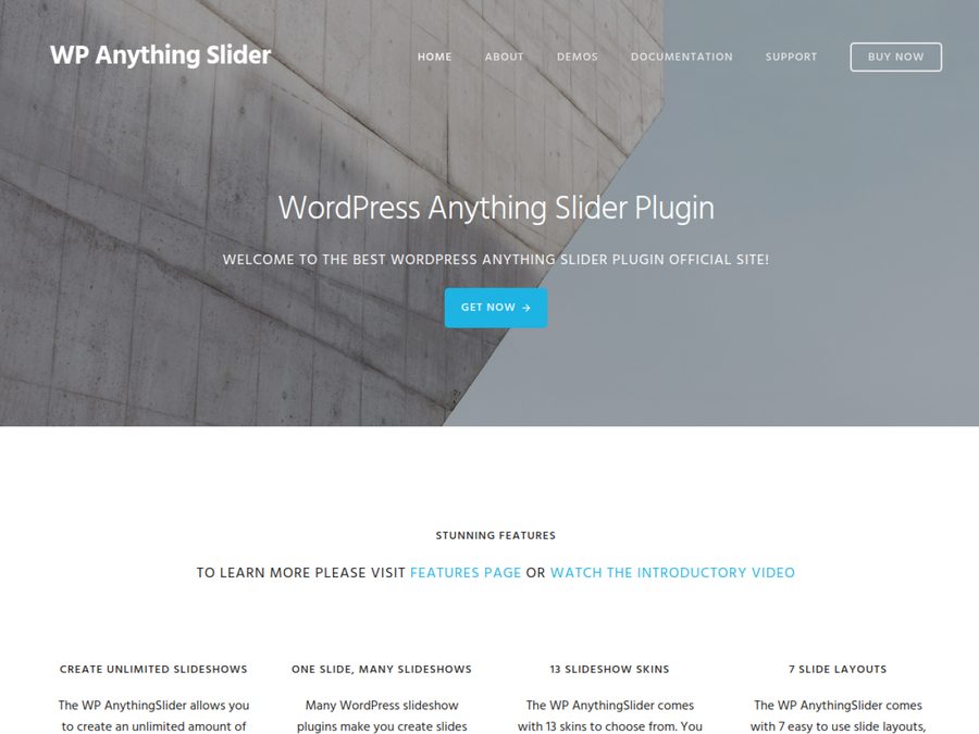 wpanythingslider.com homepage